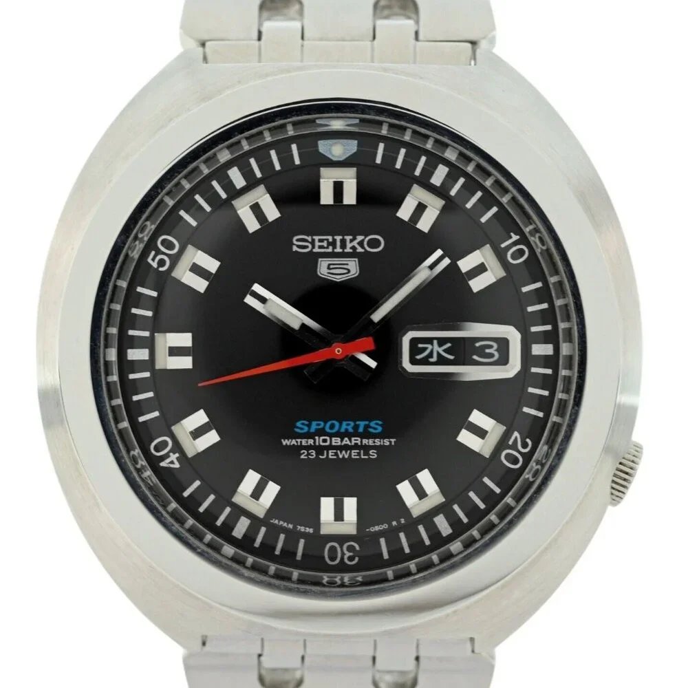 Seiko Men's 40mm Sushi Role Re-Issue Black Dial 23J SBSS007 Reference 7S36-0060!